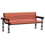 View UF8008 - Bristol Series Bench with Armrest - 8'