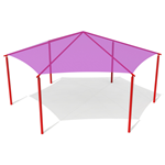 View QRI137 - 30' x 30' x 10' Hexagonal Umbrella