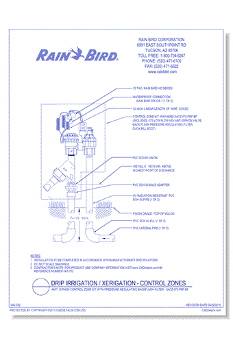 Anti-Siphon Control Zone Kit with Pressure Regulating Backflush Filter - XACZ-075-PRF-BF