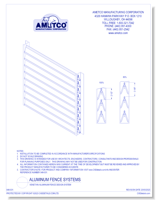 Venetian Aluminum Fence Design System