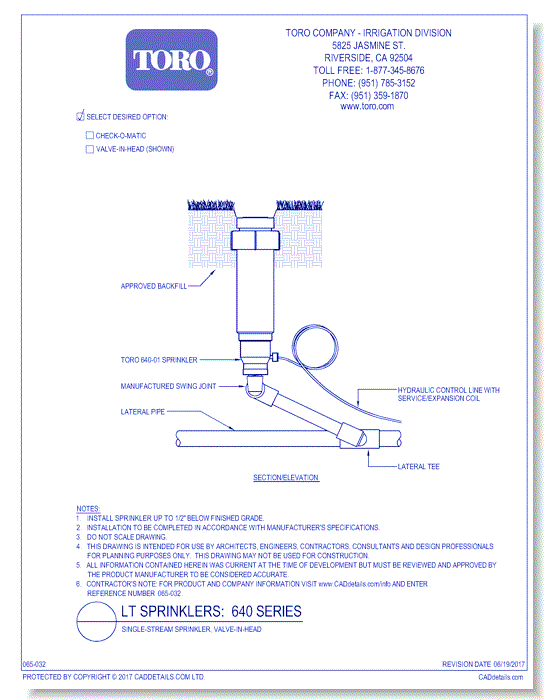 640 Series, Single Stream, Valve-in-Head