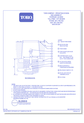 DL2000®  Flush Valve on PVC-Ell