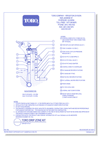 Toro Drip Zone Kit:  DZK-EZF-075-LF