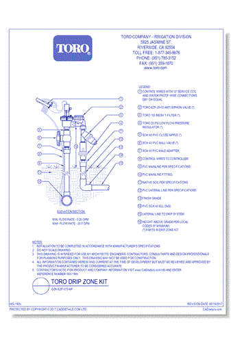 Toro Drip Zone Kit:  DZK-EZF-075-MF