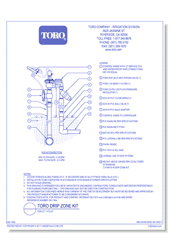 Toro Drip Zone Kit: DZK-2711-075-LF