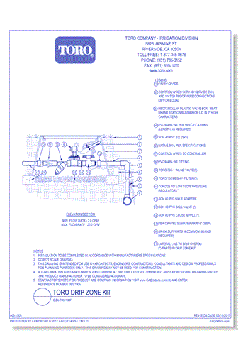 Toro Drip Zone Kit: DZK-700-1-MF