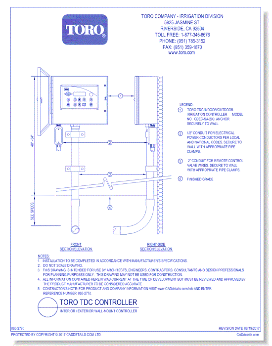 TORO TDC Decoder - Interior / Exterior Wall-Mount Controller
