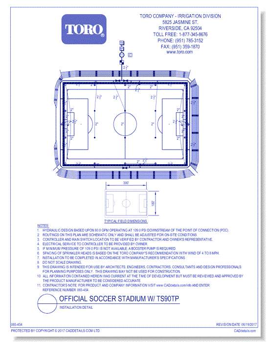 Official Soccer Stadium - TS90 - Installation Detail