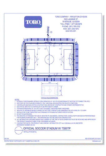 Official Soccer Stadium - TS90 - Installation Detail