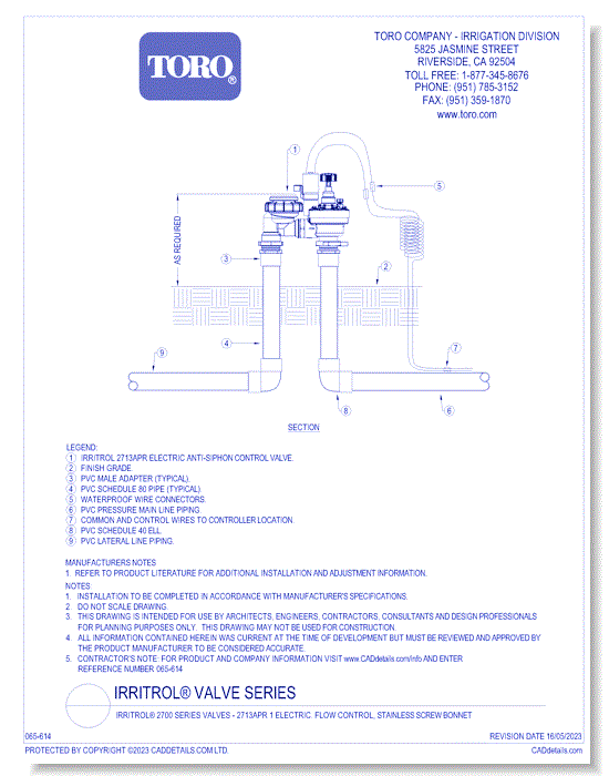 Irritrol® 2700 Series Valves - 2713APR 1 Electric. Flow Control, Stainless Screw Bonnet