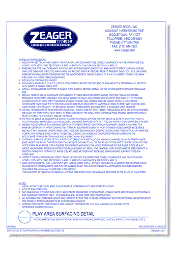 WoodCarpet® Foam Drain for Play Area / Playground Surfacing - Installation Instructions (Sheet 2 of 2)
