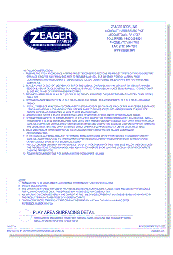WoodCarpet® for Dog Parks, Dog Runs, and Dog Agility Areas - Installation Instructions (Sheet 2 of 2)