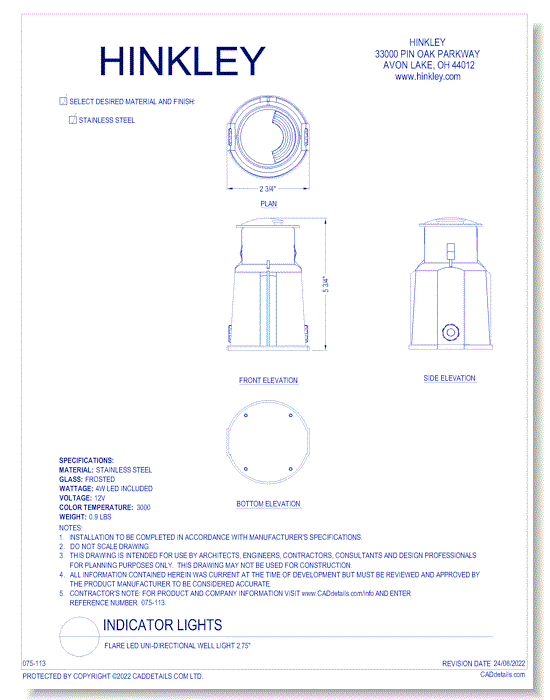 Flare LED Uni-Directional Well Light 2.75"