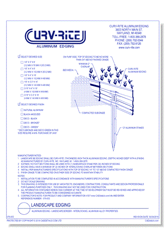 Aluminum Edging - Landscape Border - Interlocking, aluminum alloy properties