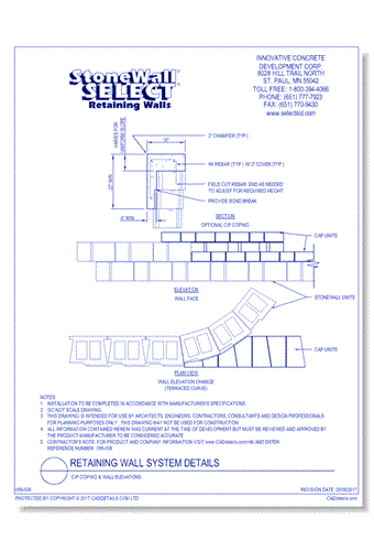 Cip Coping & Wall Elevations
