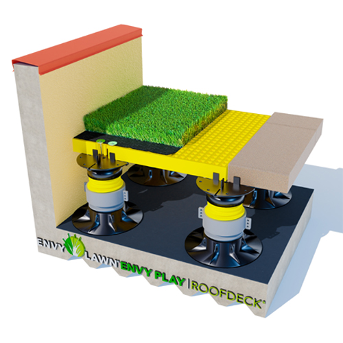 CAD Drawings EnvyLawn (Manufactured By Challenger Turf) Rooftop Installation: Pedestal Detail