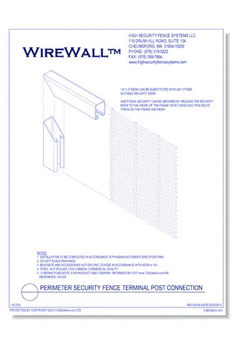 Styles of Fencing: Perimeter Security Fence Terminal Post Connection