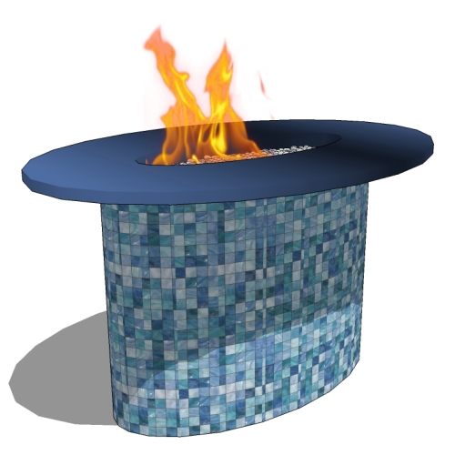 Oval Gabion Fireplace Basket