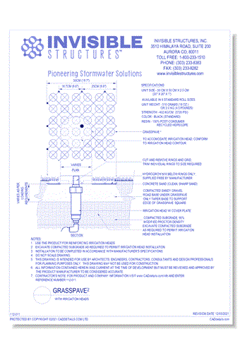 Grasspave2 System Detail With Irrigation Heads
