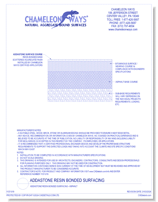 Addastone Resin Bonded Surfacing - Asphalt