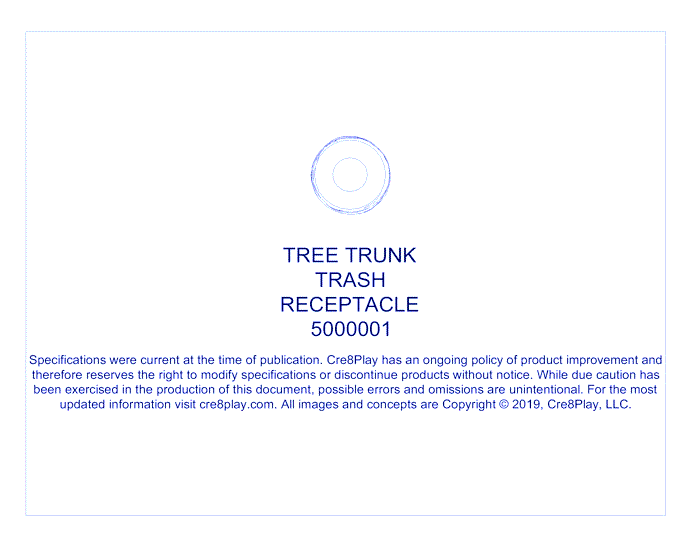 Tree Trunk Trash Receptacle