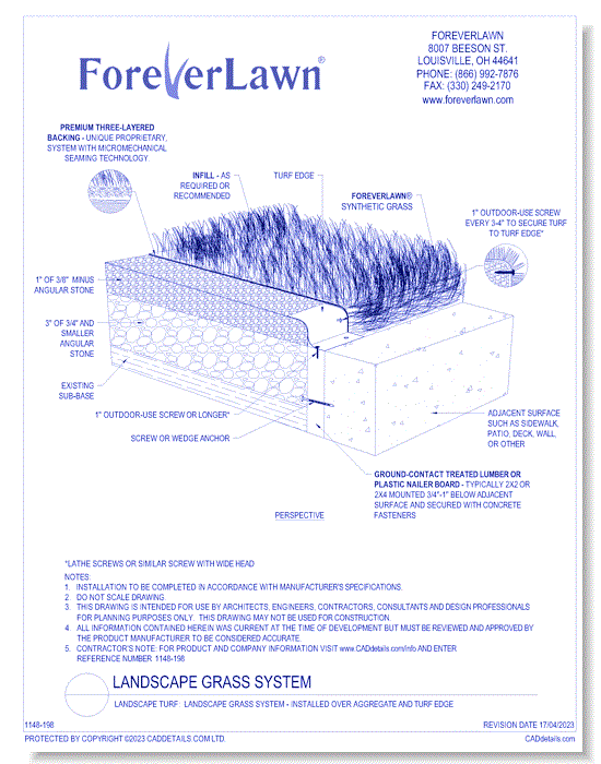 Landscape Turf:  Landscape Grass System - Installed Over Aggregate And Turf Edge