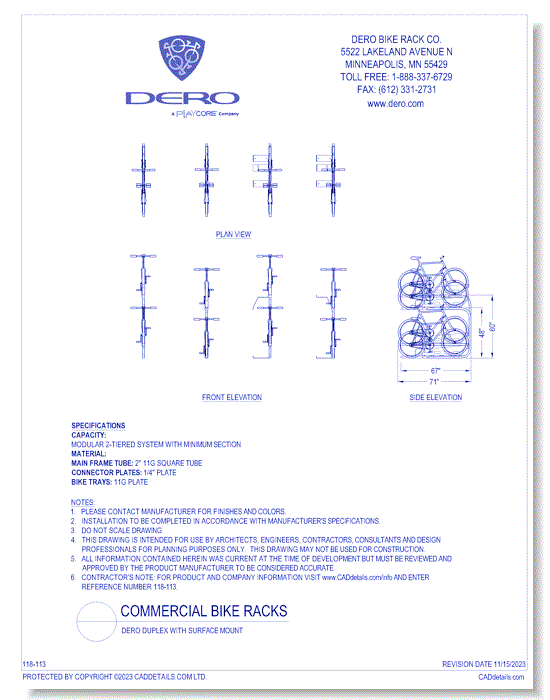 Dero Duplex with Surface Mount