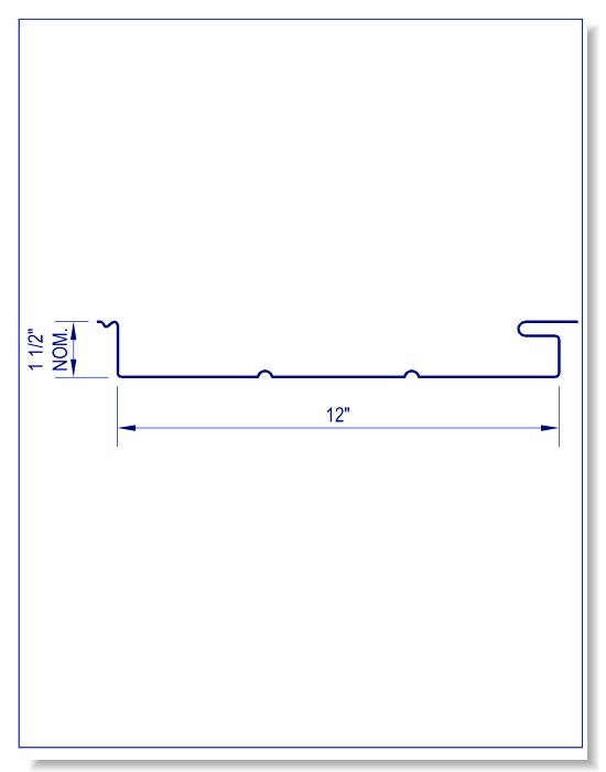 12 Inch Concealed Fastener Panel