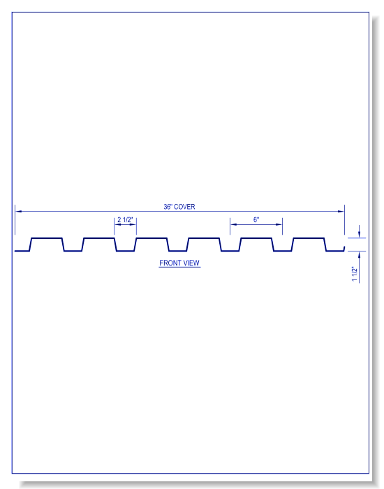 Type B Wide Rib Deck - 16 Gauge
