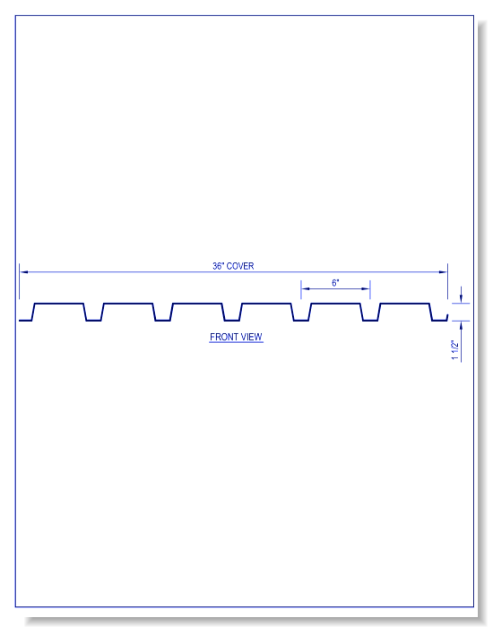 Type F Intermediate Rib Deck - 16 Gauge