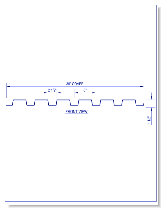 1 1/2 Inch Composite Decking: 20 Gauge