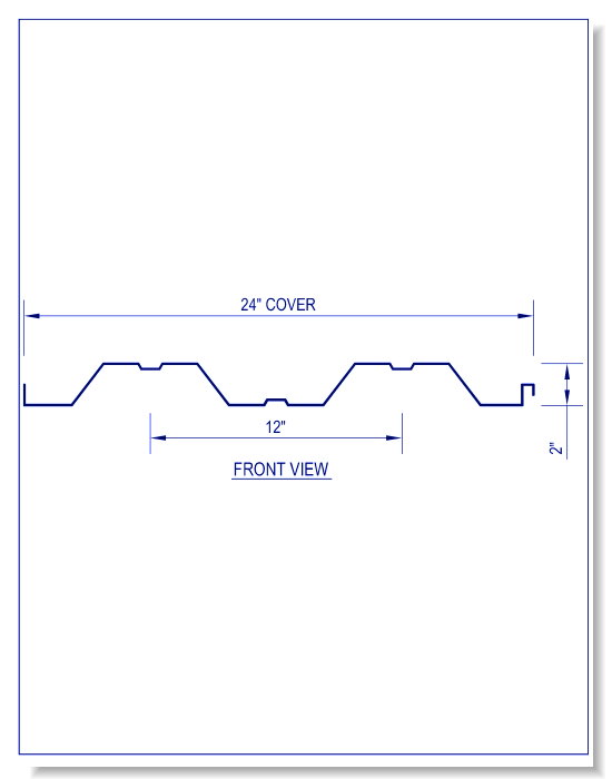 2 Inch Composite Decking: 22 Gauge