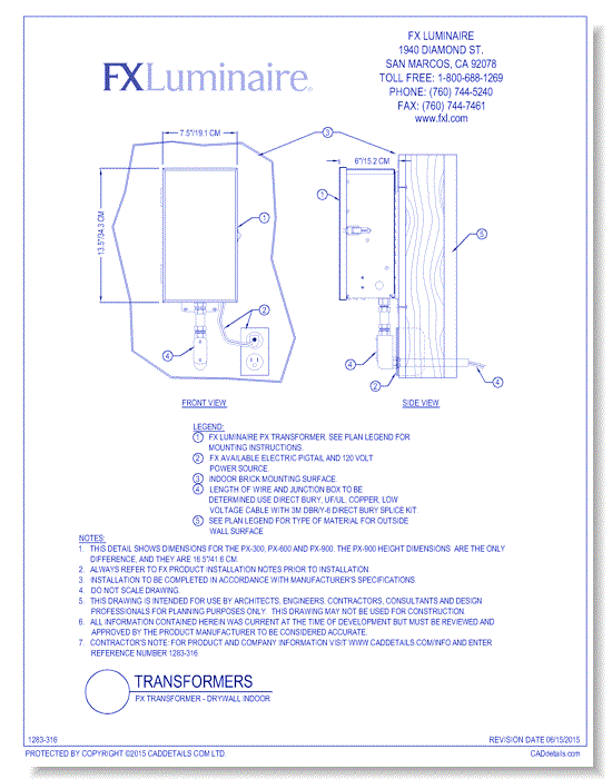 PX Transformer - Drywall Indoor