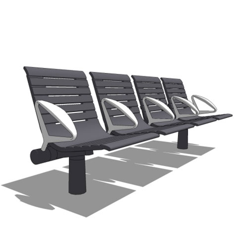 CAD Drawings BIM Models Forms+Surfaces Tecno RS Seating System
