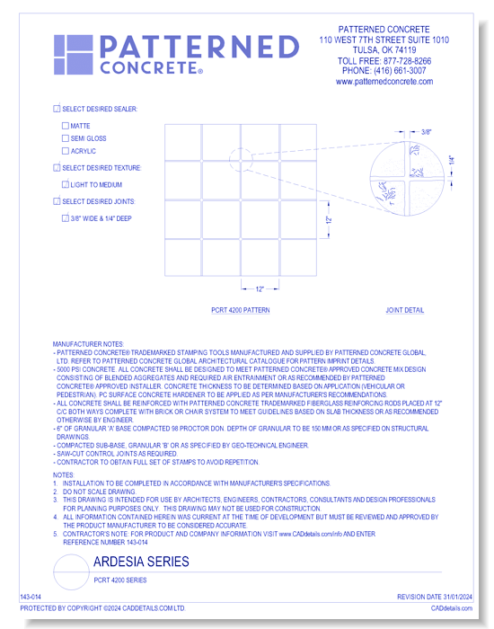 ARDESIA Split-Stone Series: PCRT 4200