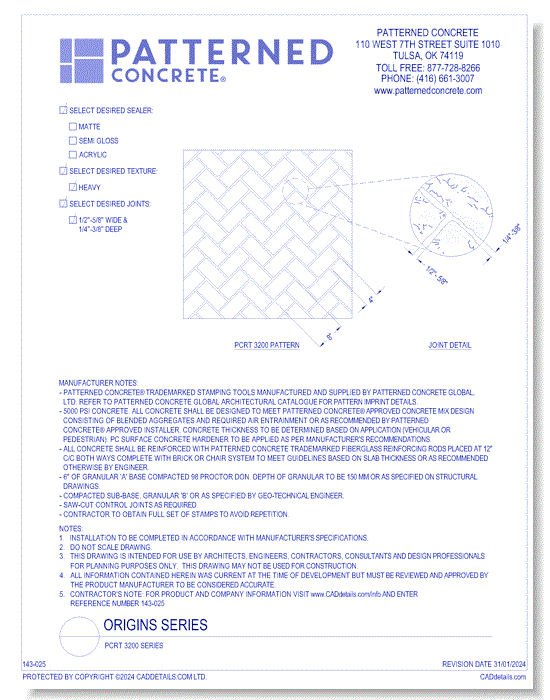 ORIGINS Classic Series: PCRT 3200 Series