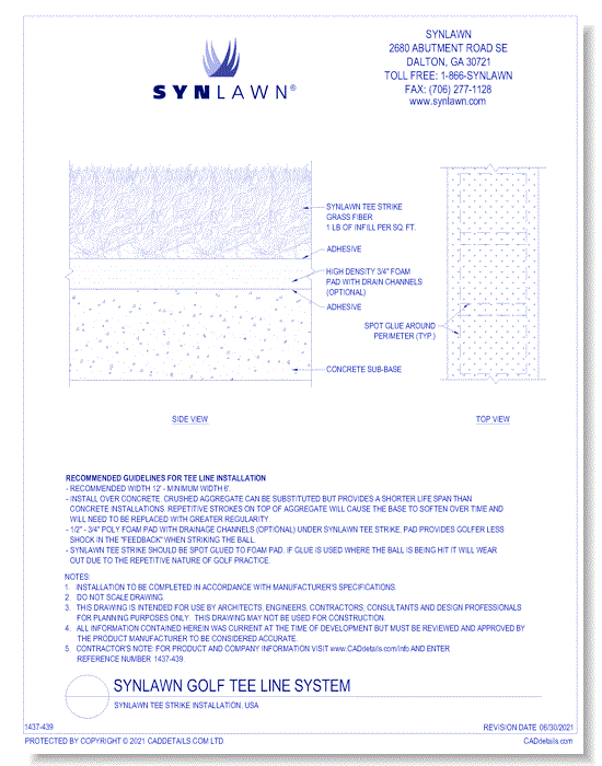 SYNLawn® Tee Strike Installation, USA