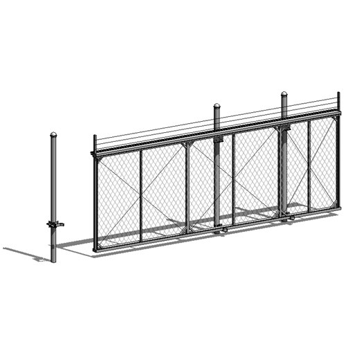 Fortress Cantilever Slide Gate: Single Clear Openings up to 30 feet – Heavy Duty Chain Link