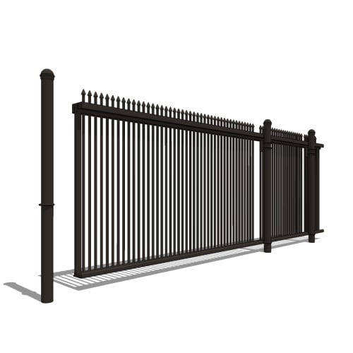 Fortress Cantilever Slide Gate: Single Clear Openings up to 30 feet – Heavy Duty Ornamental