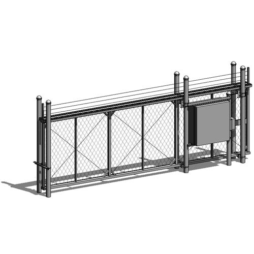 TIGER System - Structural Cantilever Slide Gate System with TYM-VS Variable Speed Operator and Electro-mechanical Lock