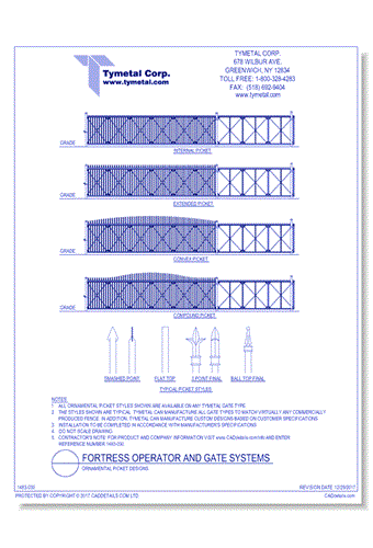 Fortress Operator and Gate Systems: Ornamental Picket Designs