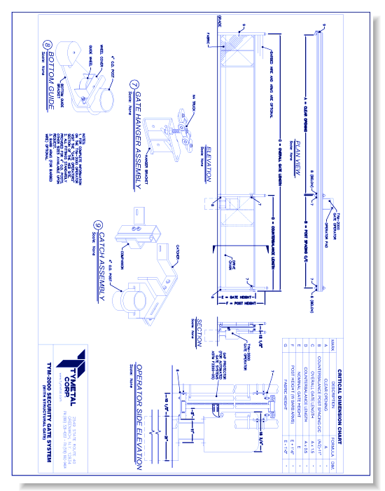 TYM-2000 Structural Cantilever Slide Gate System