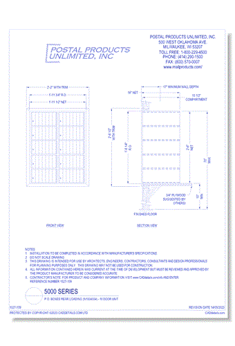 P.O. Boxes Rear Loading (N1004554) - 10 Door Unit