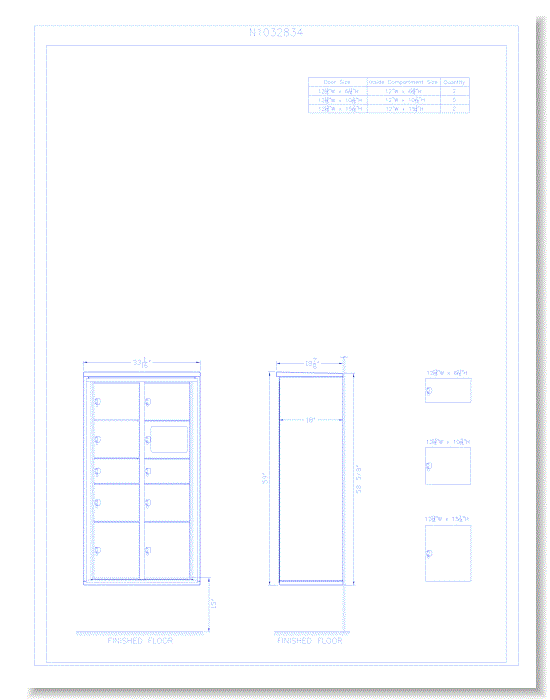 9 Door Surface Mount 15" Deep Parcel Locker – Model SM1 (N1032834)