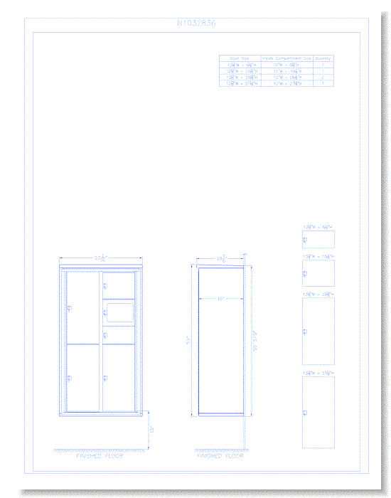 5 Door Surface Mount 15" Deep Parcel Locker – Model SM3 (N1032836)