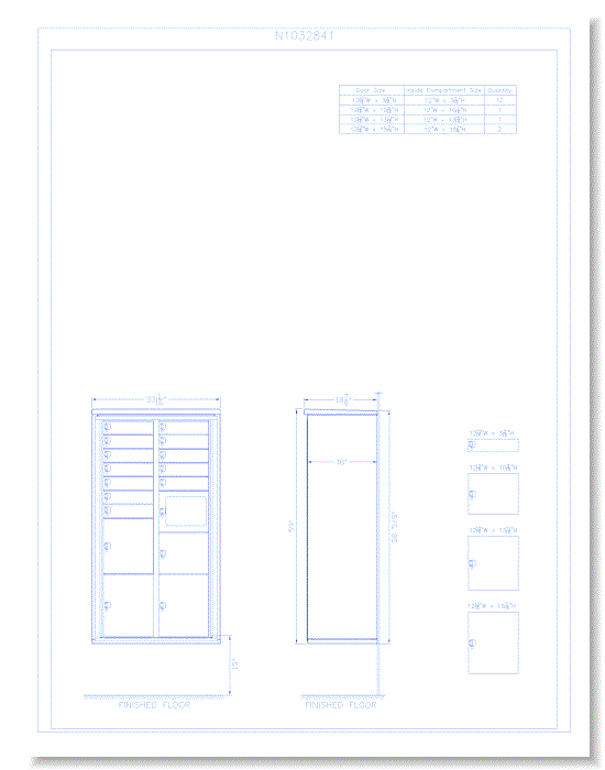 16 Door Surface Mount 15" Deep Parcel Locker – Model SM8 (N1032841)