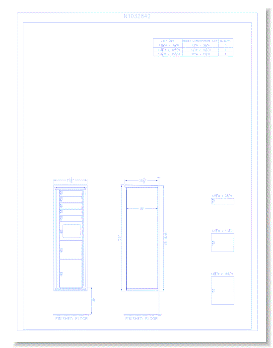 7 Door Surface Mount 15" Deep Parcel Locker – Model SM9 (N1032842)