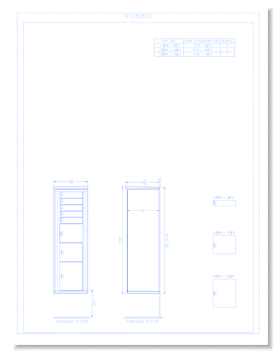 8 Door Surface Mount 15" Deep Parcel Locker – Model SM19 (N1032853)