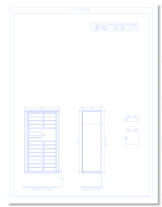 27 Door Surface Mount 15" Deep Parcel Locker – Model SM20 (N1032854)