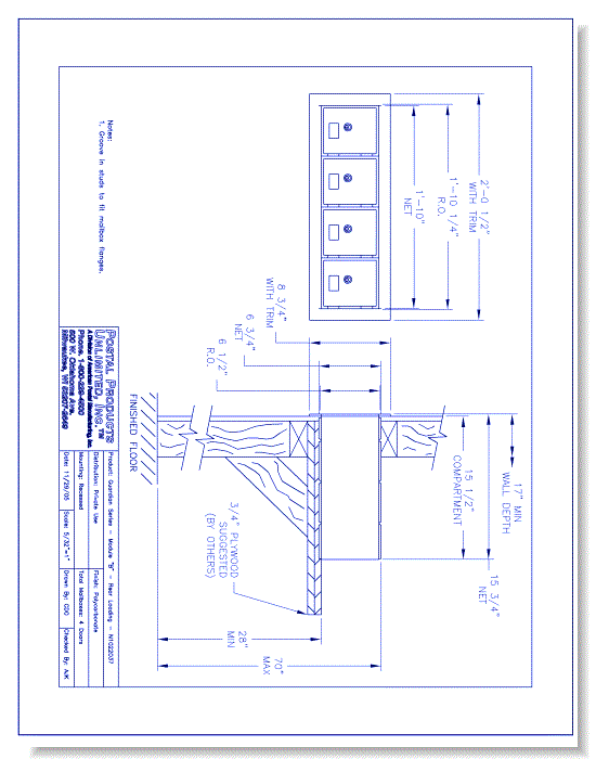 Guardian Series "Module B" Rear Loading (N1022037) - 4 Door Unit